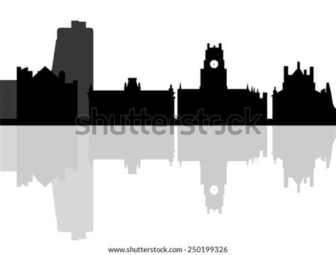 Leeds England City Skyline Silhouette Vector Stock Vector Royalty Free