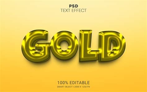 ArtStation - Gold PSD fully editable text effect. Layer style PSD ...