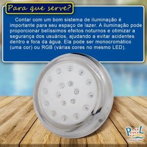 Luminária de Piscina LED Monocromático Iluctron 9w 80mm Pool Store