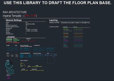 Autocad Drawing Template For Architectural Plans Etsy