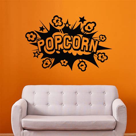 Vinyl Wall Decal Popcorn Explosion Comic Book Style Boom Stickers Mura