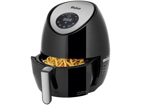 Fritadeira Elétrica Sem Óleo Air Fryer Philco Air Fry Digital Inox