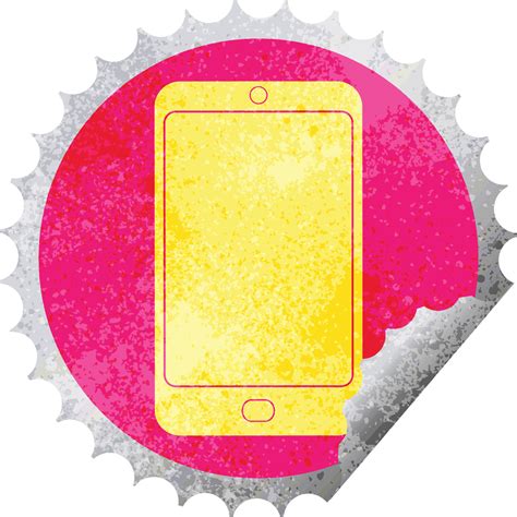 cell phone graphic circular peeling sticker 12478718 Vector Art at Vecteezy