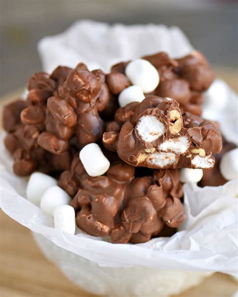 Rocky Road Peanut Clusters Are Made In The Microwave And Use Only FIVE