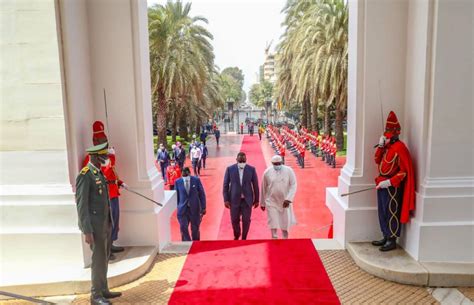 Dans le cadre de linauguration du stade du Sénégal le Président Macky