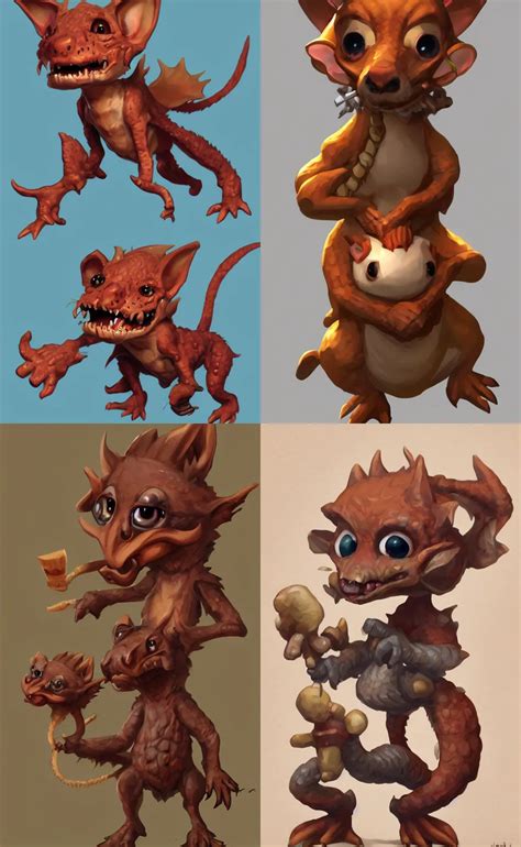 Krea Cute Kobold Artstation Character Design Concept Art