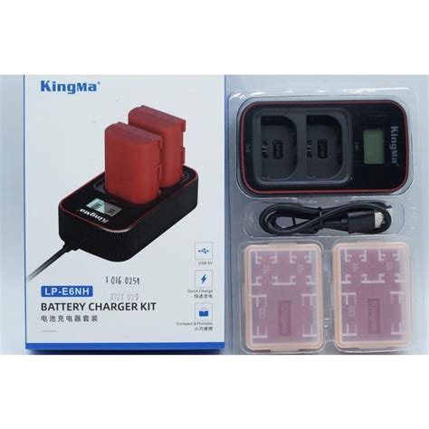 Jual Kingma Lcd Dual Charger 2Pcs Baterai Canon Lp E6Nh Lp E6 Battery