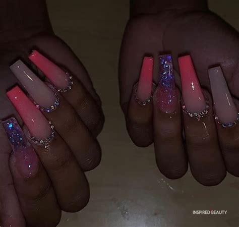 Stunning Coffin Nails With Diamonds Page Of Inspired Beauty