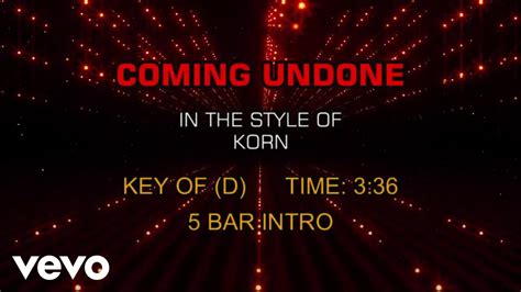 koRn - Coming Undone (Karaoke) - YouTube