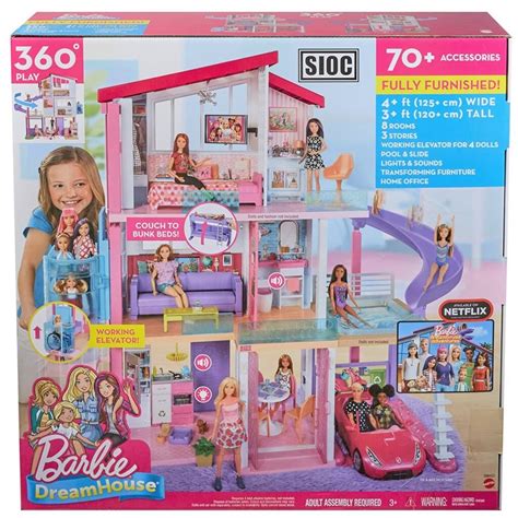 Barbie Dream House Doll House With Pool Slide And Elevator Maya Toys