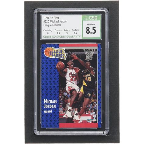 Michael Jordan 1991 92 Fleer 220 LL CSG 8 5 Pristine Auction