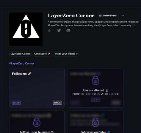 GZ老张 on Twitter LayerZero Corner推特 L0 Corner 非L0官方 它在Galxe和