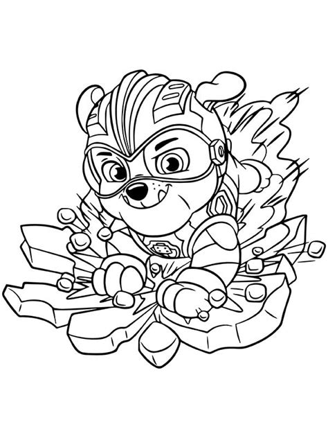 Coloring Page Coloring Fantastic Rubble Paw Patrol To Print Hot Sex