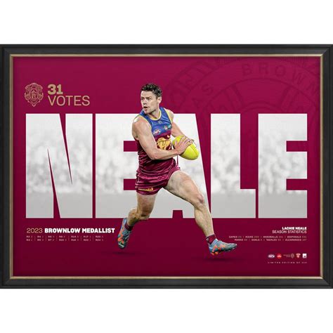 Brisbane Lions Lachie Neale Brownlow Medal Sportsprint