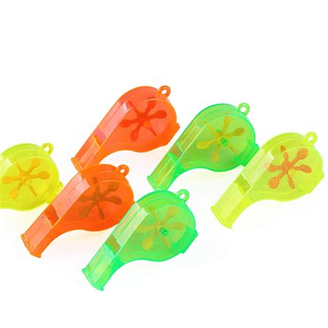 Transparent Colorful Plastic Windmill Whistle Noise Maker Toy