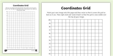 Blank Coordinates Grid Twinkl Geography Teacher Made