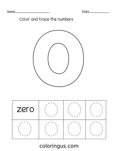 Number 0 Coloring Pages (Free Printable PDF)