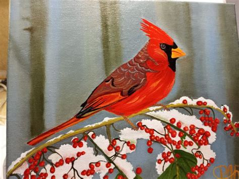 Cardinal Bird Paintings