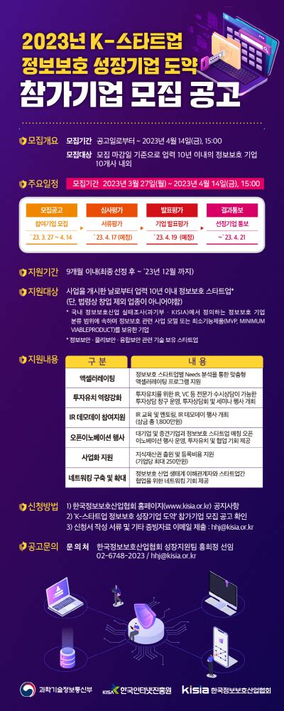 크기변환 2023년 K 스타트업 정보보호 성장기업 도약 참가기업 모집 홍보자료최종 와우테일wowtale