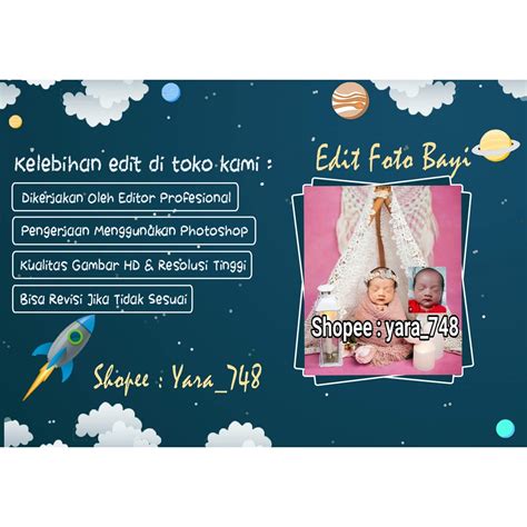 Jual Edit Foto Newborn Edit Foto Ala Studio Shopee Indonesia