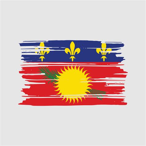 Guadeloupe Flag Brush Vector. National Flag Design 11428907 Vector Art ...