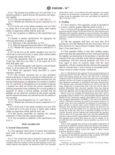 Astm C C M E Standard Specification For Concrete Aggregates