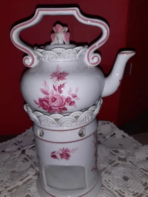 Anciene Petite Th I Re Ou Tisani Re Avec Rechaud Veilleuse Porcelaine