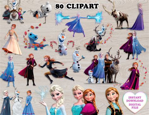 Frozen Clipart Frozen 2 Clipart Frozen PNG Clip Art Frozen | Etsy