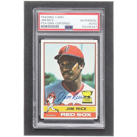 Jim Rice Signed 1976 Topps 340 Psa Pristine Auction