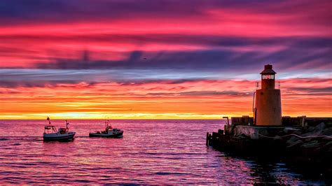 Costa Del Muelle Al Atardecer Paisaje Hd Wallpaper X