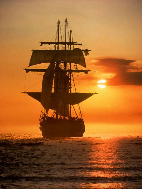 Pirate Ship Sunset Hd