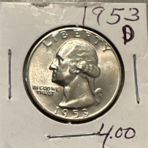 D Washington Quarter Bu Uncirculated Mint State Silver C Us