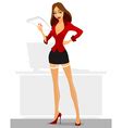 Cartoon Sexy Woman In Lingerie And Stockings Vector Image