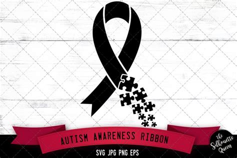 Autism Awareness Ribbon Svg Cut File 968675