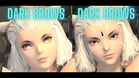 Dark Brows For All Fem Miqo XIV Mod Archive