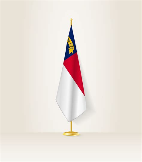 North Carolina flag on a flag stand. 27288025 Vector Art at Vecteezy