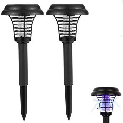 Nornward 2 Pièces Lampe Anti Moustique À Énergie Solaire Bug Zapper