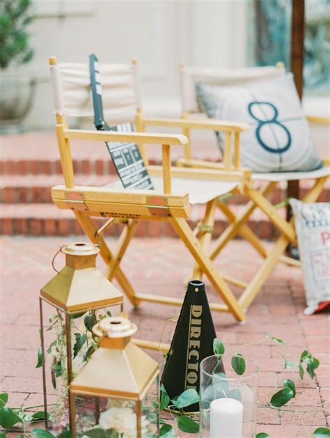 Film Themed Wedding Cocktail Reception Decor At Montalvo Arts Center