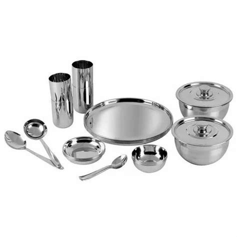 Vinod Kraft Pieces Stainless Steel Dinner Set Surface Finish