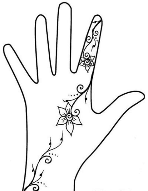 Hand Outline Drawing at GetDrawings | Free download