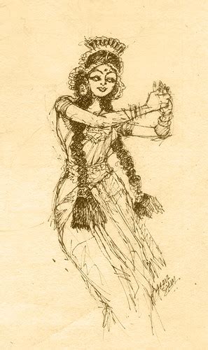 Kuchipudi Pen And Ink Kuchipudi Is A Traditional Dance Fro Flickr