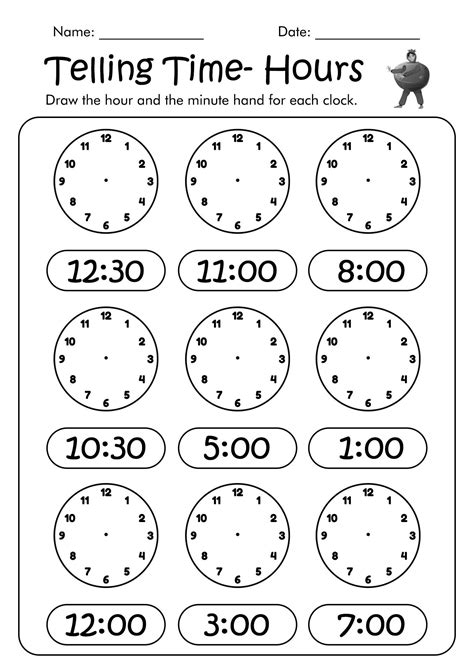 Free Printable Telling Time Worksheets Artofit