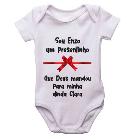 Body Infantil Sou Enzo Um Presentinho Que Deus Mandou Beb Elo