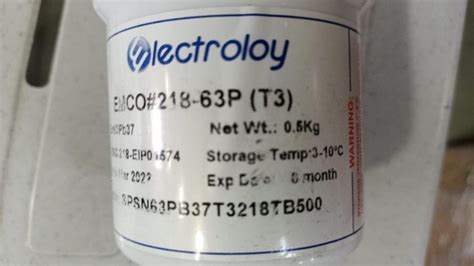 Electroloy Solder Paste63 37 Solid 500 Grams Jar At 4000 Piece In