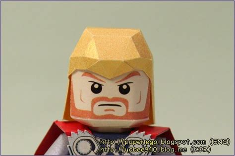 YOBEE S LEGO MINI FIGURE PAPER CRAFT Making Lego Thor Papercraft