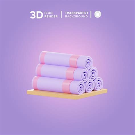 Premium Psd 3d Icon Spa Towel Illustration