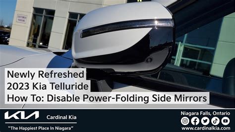 Refreshed Kia Telluride How To Disable Your Power Folding Side