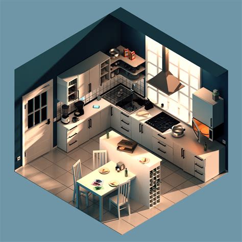 isometric kitchen by andrew spencerreference: alex broman https://ift.tt/2ROUWiG | Interior ...