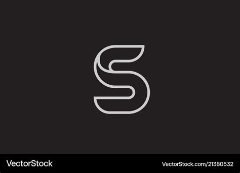 Black and white alphabet letter s logo icon design