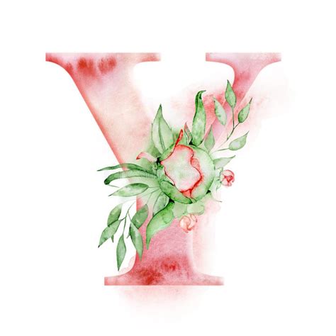 Alphabet Floral D Aquarelle Conception De La Lettre Initiale R De